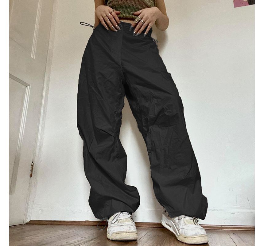 High Waist Wide Leg Cargo Pants dd2 MK Kawaii Store