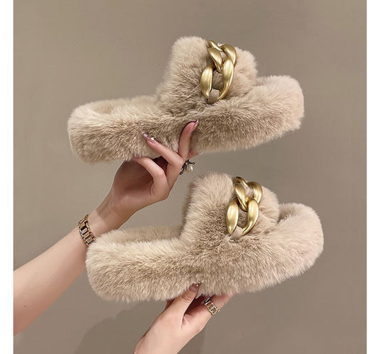 Fluffy Platform Slippers cc26 MK Kawaii Store