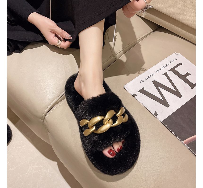 Fluffy Platform Slippers cc26 MK Kawaii Store