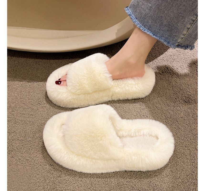 Fluffy Platform Slippers cc26 MK Kawaii Store