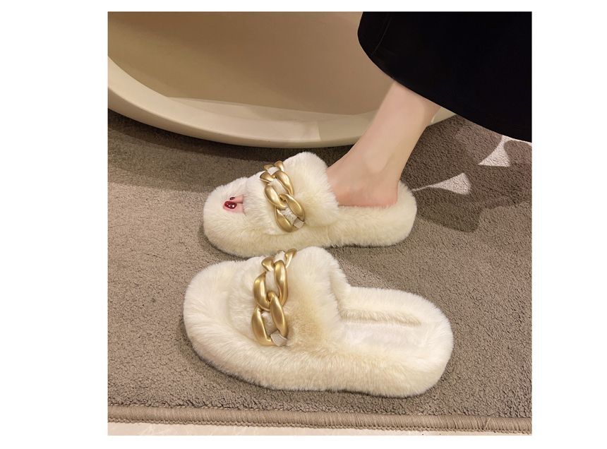 Fluffy Platform Slippers cc26 MK Kawaii Store