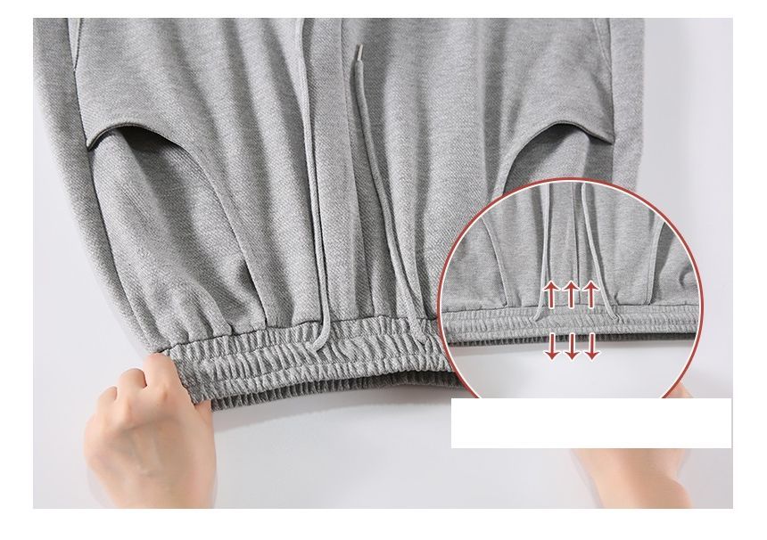 Mid-Waist Drawstring Pocketed Wide-Leg Plain Sweatpants dd22 MK Kawaii Store