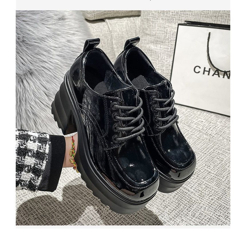 Platform Chunky Heel Derby Shoes cc25 MK Kawaii Store