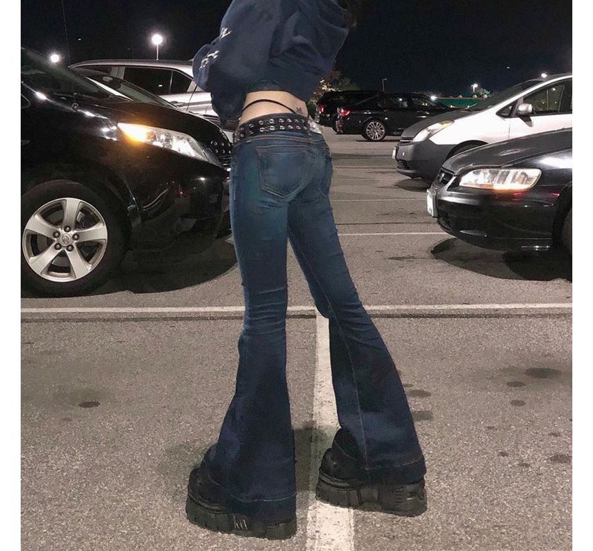 Low Waist Slim-Fit Wide-Leg Jeans ZJ4 MK Kawaii Store