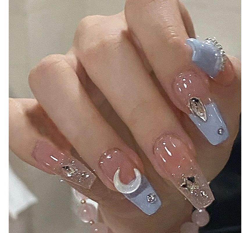 Rhinestone Faux Nail Tips ZS1060 MK Kawaii Store