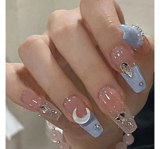Rhinestone Faux Nail Tips ZS1060 MK Kawaii Store