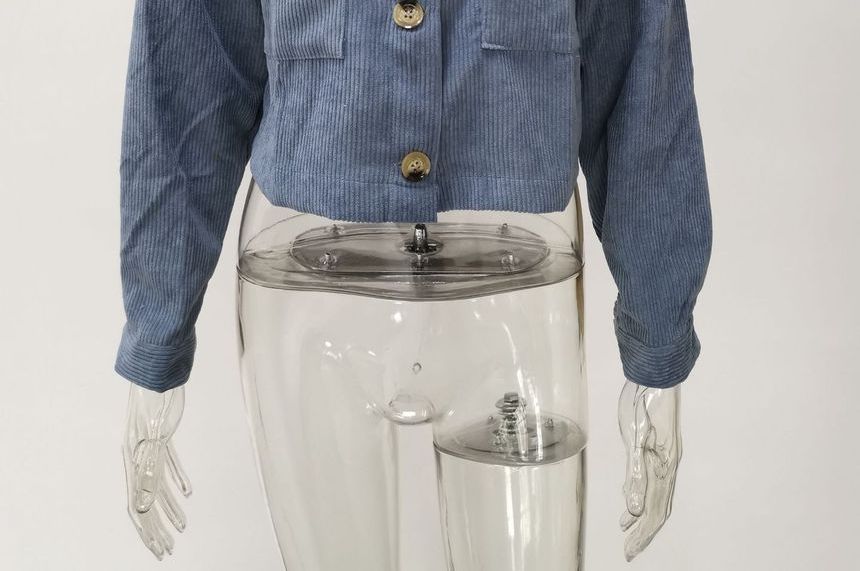 Plain Corduroy Cropped Shirt Jacket OF8 MK Kawaii Store