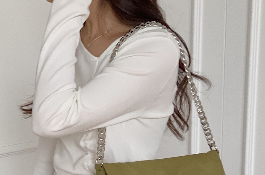 Faux Leather Flap Shoulder Bag IL6 MK Kawaii Store