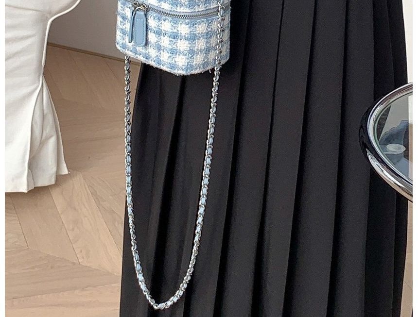 Tweed Plaid Crossbody Bag IL9 MK Kawaii Store