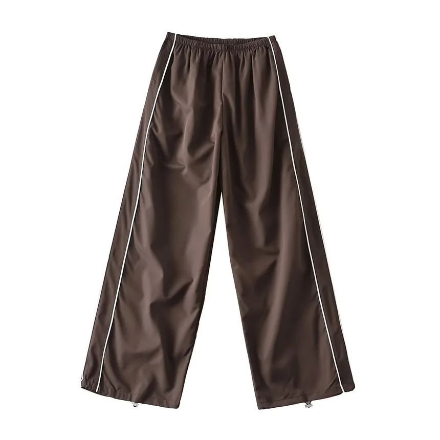 Low Waist Striped Loose-Fit Wide-Leg Sweatpants dd14 MK Kawaii Store