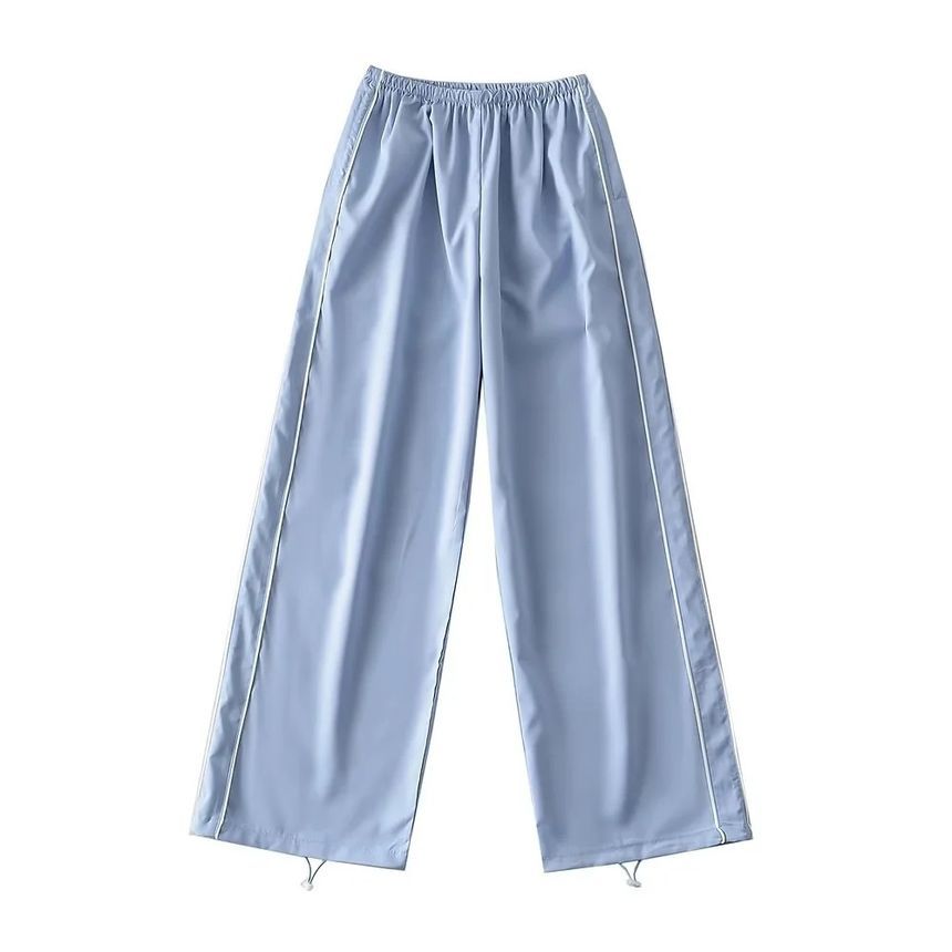Low Waist Striped Loose-Fit Wide-Leg Sweatpants dd14 MK Kawaii Store