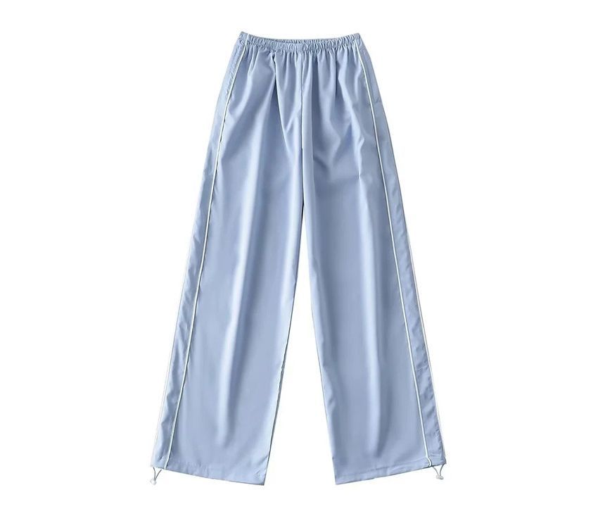 Low Rise Striped Loose-Fit Wide-Leg Sweatpants dd23 MK Kawaii Store