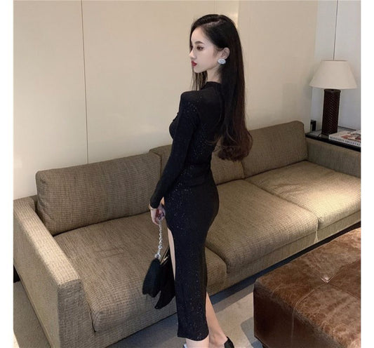 Mandarin Collar Keyhole Frog Button Slit Midi A-Line Dress (Various Designs) aa31 MK Kawaii Store