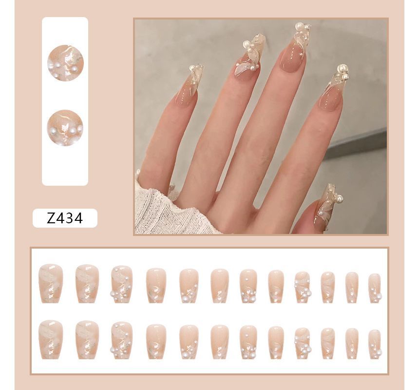 Embellished Faux Nail Tips ZS1047 MK Kawaii Store