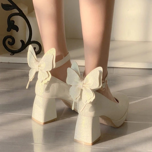 Women's Bow Lolita High Heels - Heartzcore MK Kawaii Store