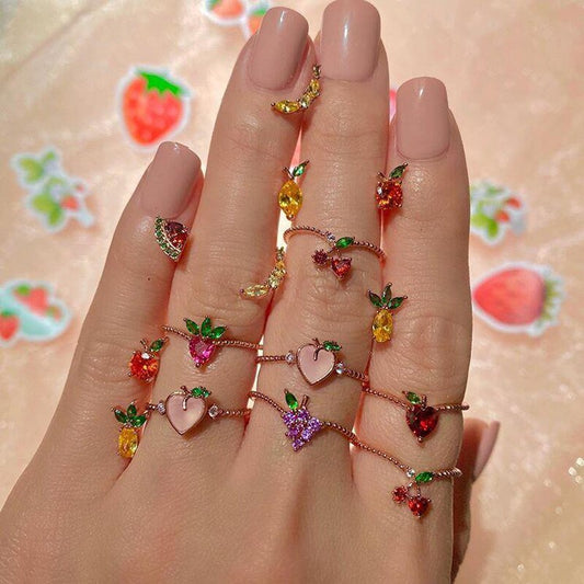 Fruit Family Rings MK Kawaii Store