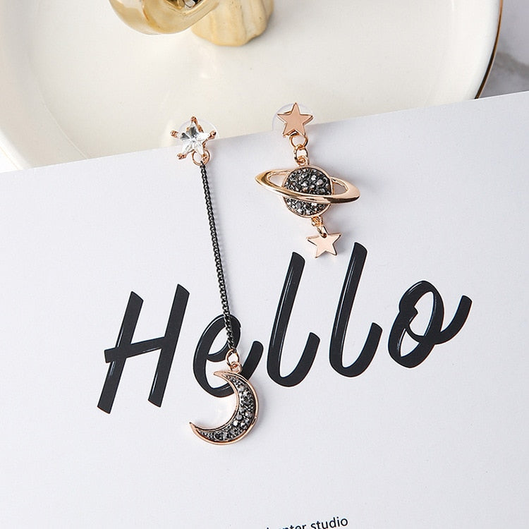 Moon Star Planet Earrings MK Kawaii Store