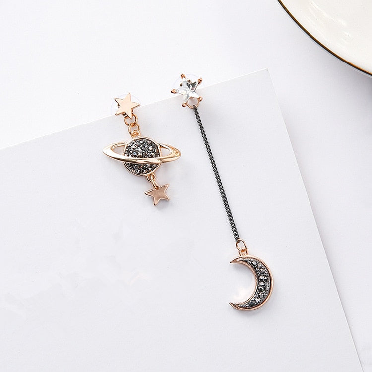 Moon Star Planet Earrings MK Kawaii Store