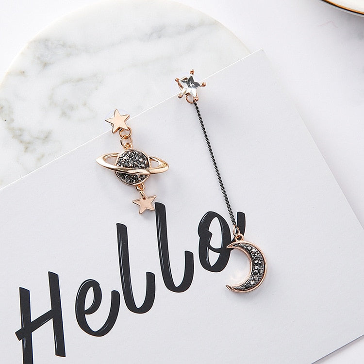 Moon Star Planet Earrings MK Kawaii Store