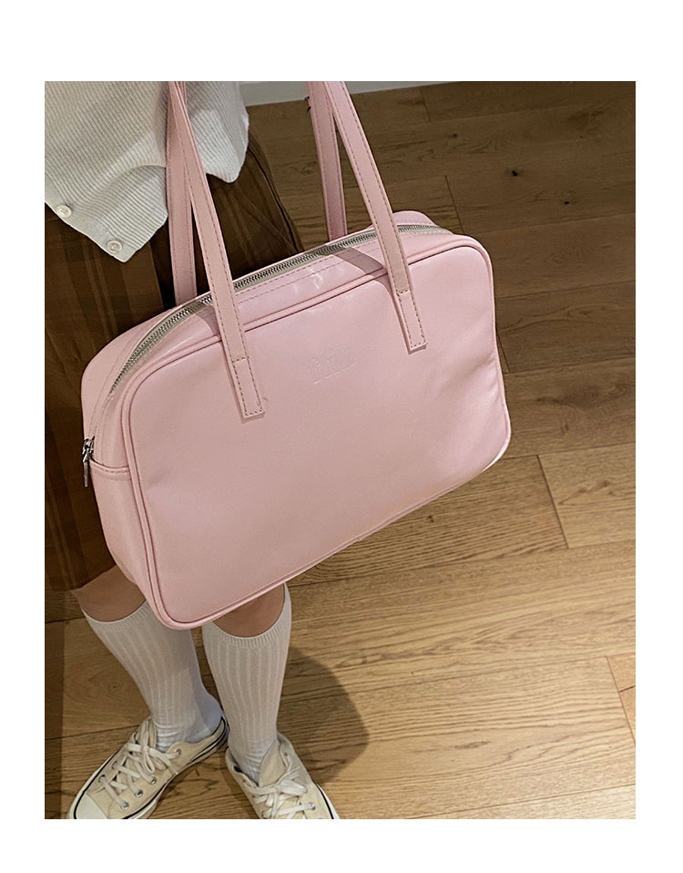 Leather Bag Color Tote Shoulder Bag - Heartzcore Heartzcore