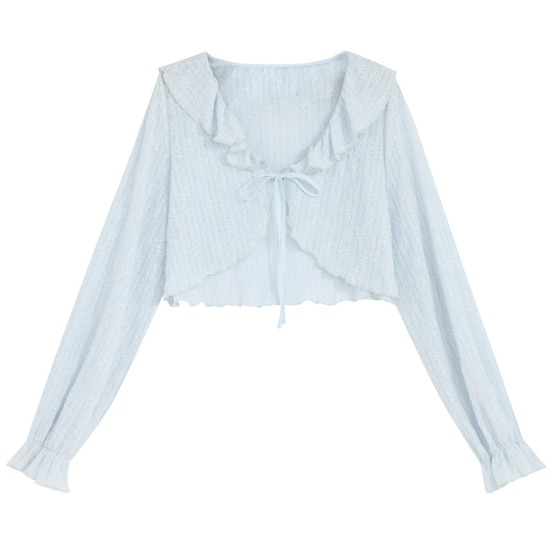 Cute Soft Girl Sky Blue Spring Cardigan ON626 MK Kawaii Store