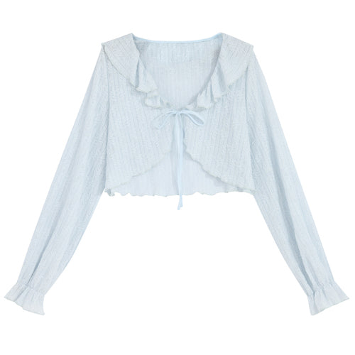 Cute Soft Girl Sky Blue Spring Cardigan ON626 MK Kawaii Store