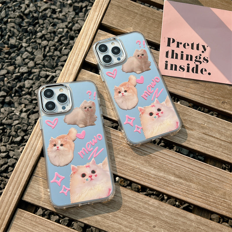 Cute Cat Mirror Phone Case susan