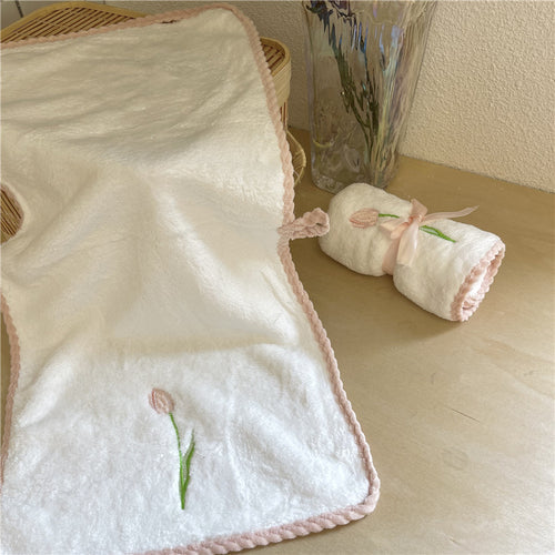Tulip Embroidery Towel MK Kawaii Store