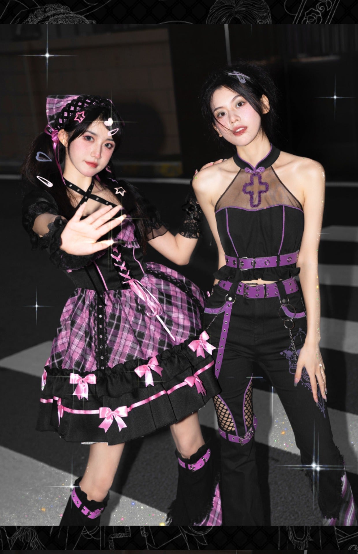 Kawaii Harajuku Black Pink Outfits ON812 ONI