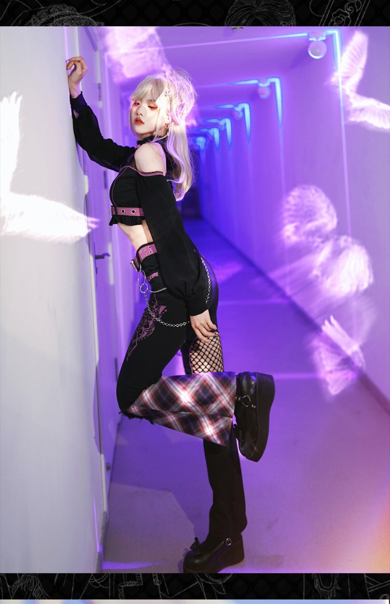 Kawaii Harajuku Black Pink Outfits ON812 ONI