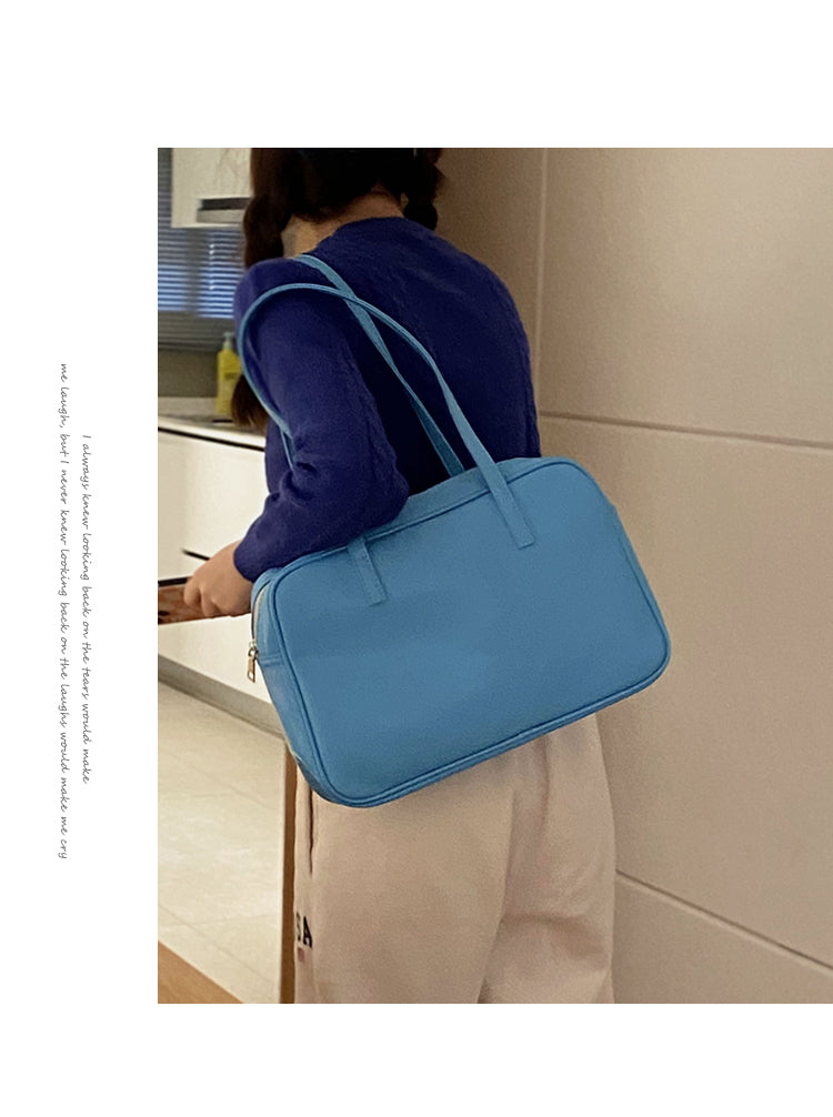 Leather Bag Color Tote Shoulder Bag - Heartzcore Heartzcore