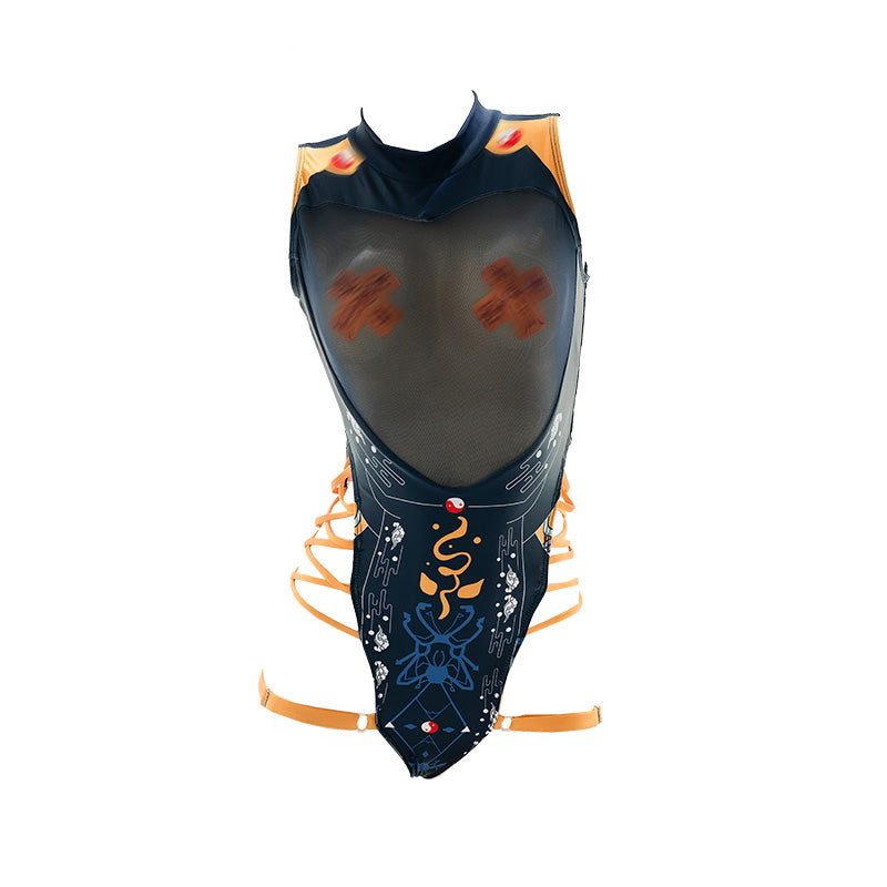 Blue Yellow Gamer Girl see through Set  ON850 KawaiiMoriStore