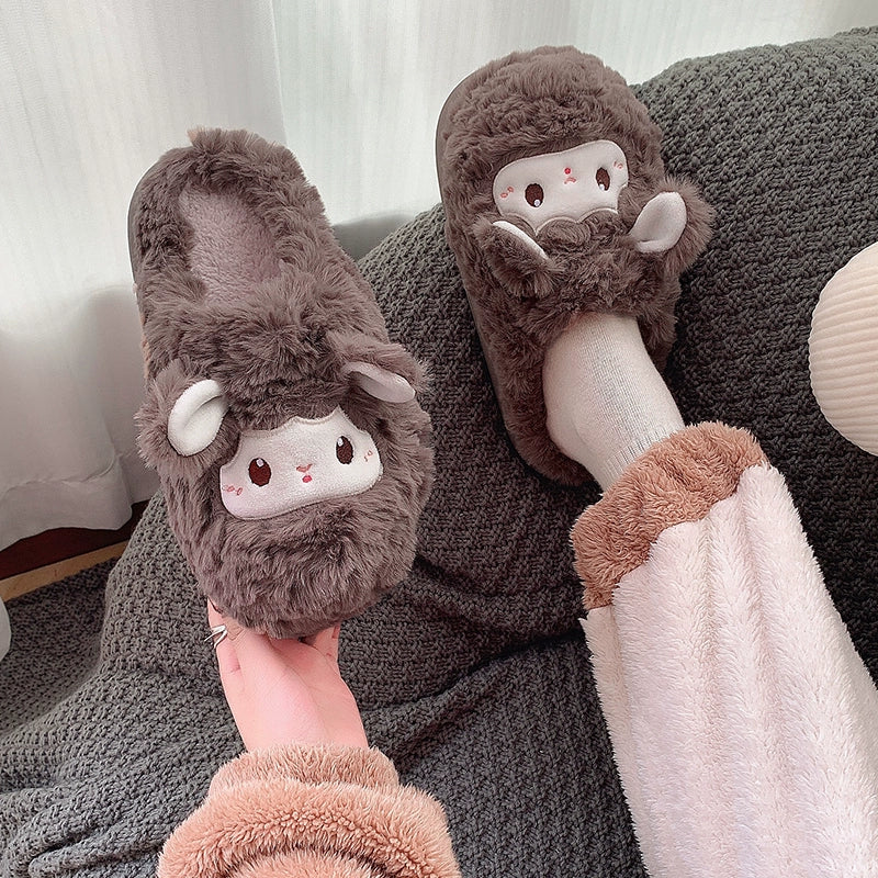 Fluffy Little Sheep Warm Slippers MK Kawaii Store