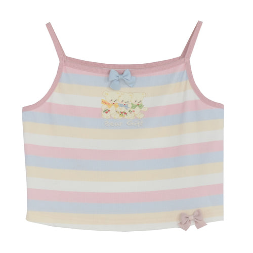 Pastel Rainbow Spaguetty Straps Bears Top ON630 ONI