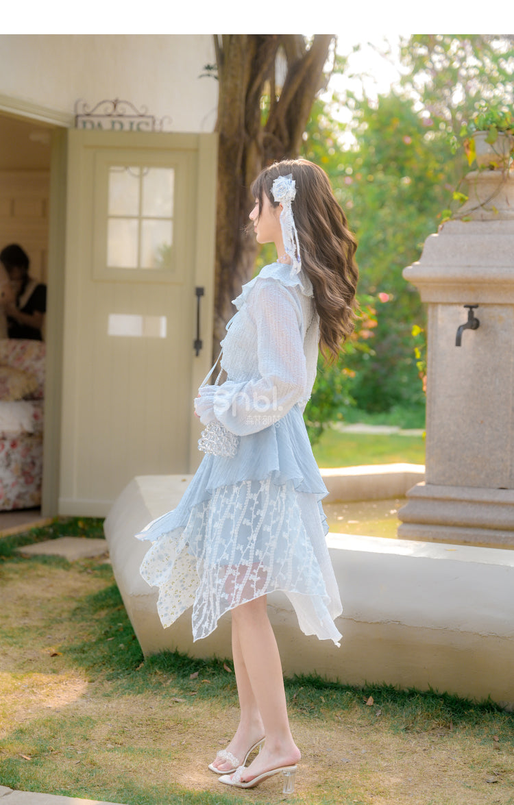 Cute Soft Girl Sky Blue Spring Cardigan ON626 MK Kawaii Store