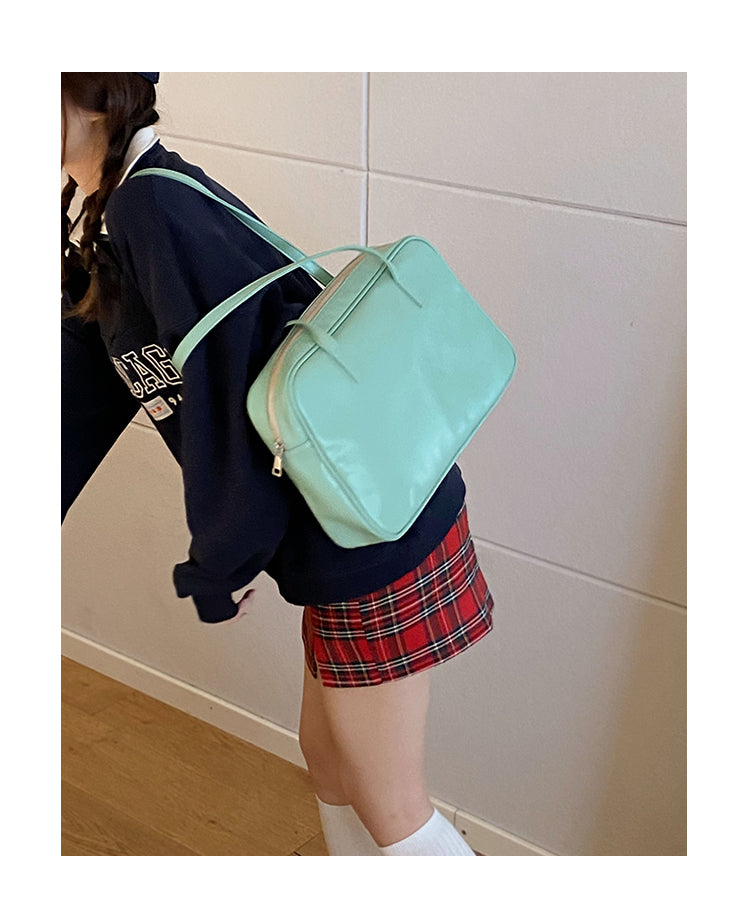 Leather Bag Color Tote Shoulder Bag - Heartzcore Heartzcore