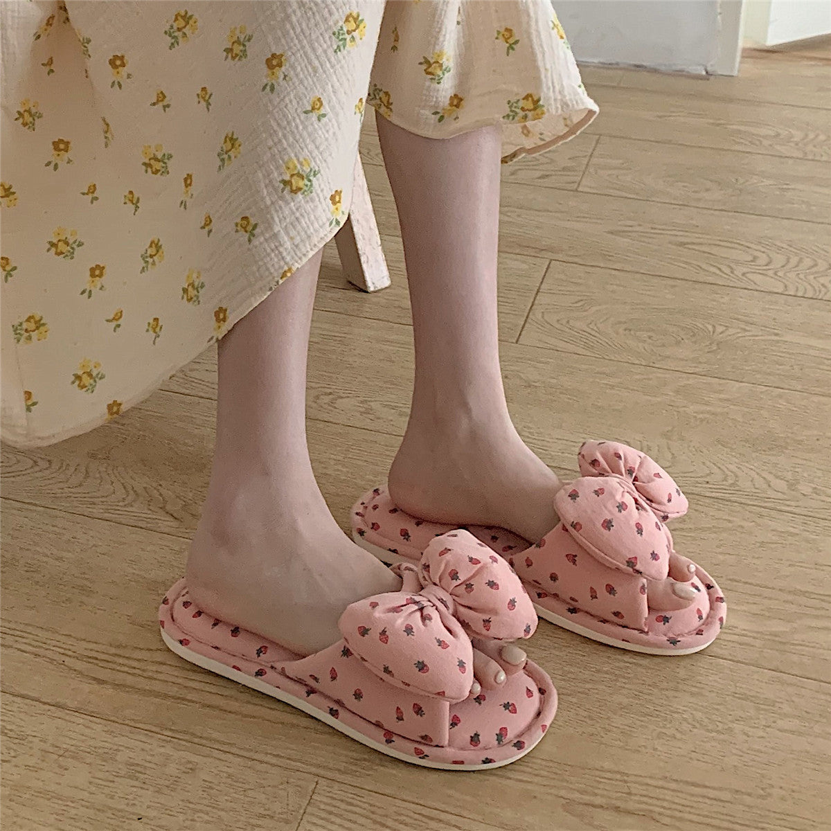 Cute Bow Soft Bottom Slippers Susan