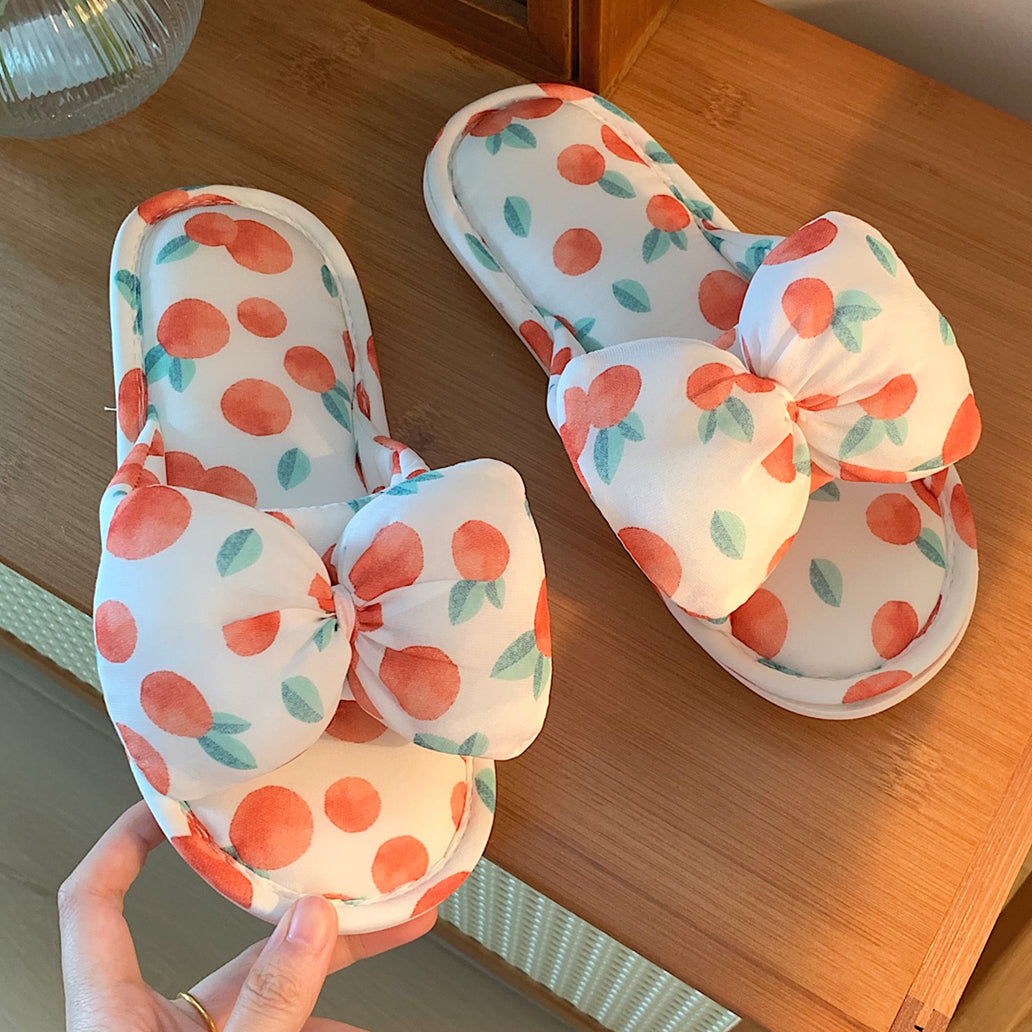 Cute Bow Soft Bottom Slippers Susan