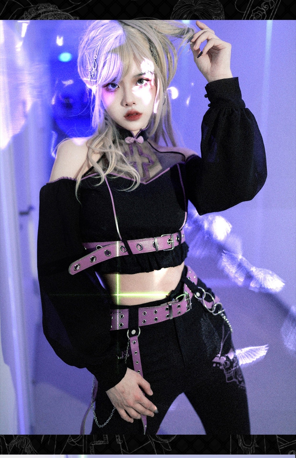 Kawaii Harajuku Black Pink Outfits ON812 ONI