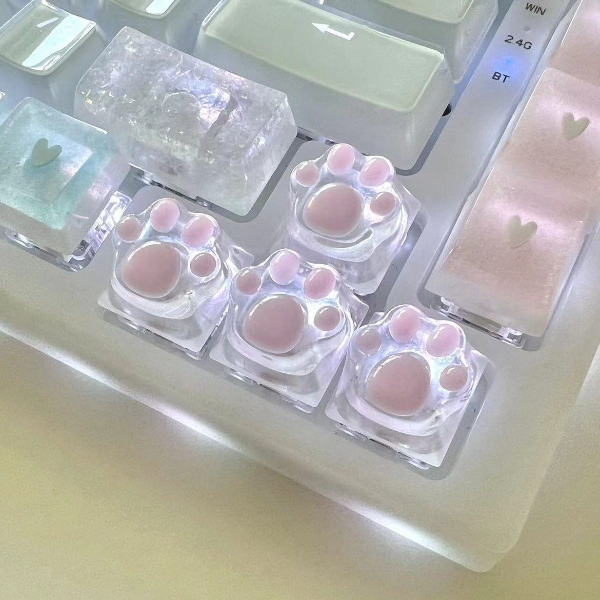 GG Kawaii Animal Paws Transparent Keycaps MK19007 MK Kawaii Store