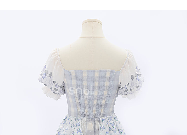 Kawaii Blue Spring Flowers Dress ON628 ONI