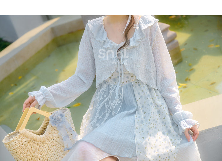 Cute Soft Girl Sky Blue Spring Cardigan ON626 MK Kawaii Store