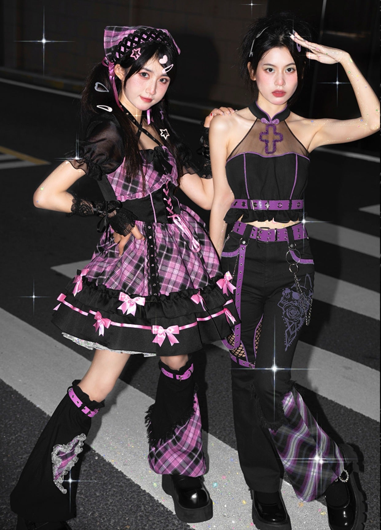 Kawaii Harajuku Black Pink Outfits ON812 ONI