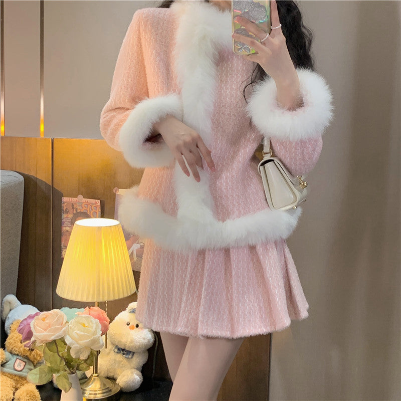 Pink Classic Winter Suit MK Kawaii Store