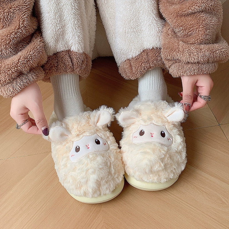 Fluffy Little Sheep Warm Slippers MK Kawaii Store
