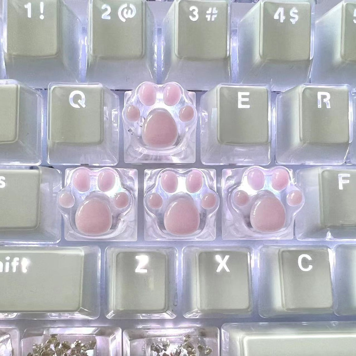 GG Kawaii Animal Paws Transparent Keycaps MK19007 MK Kawaii Store