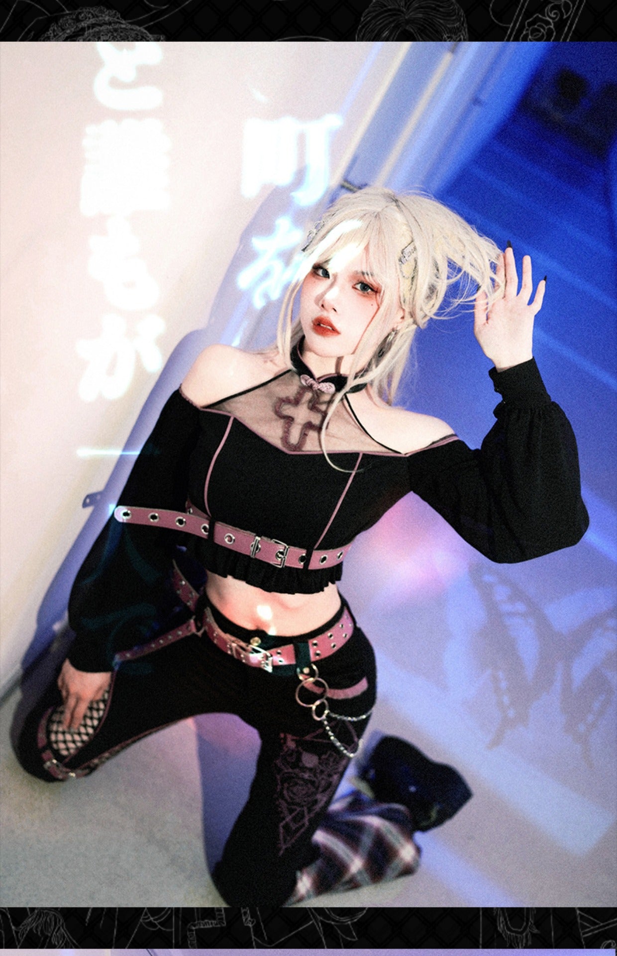 Kawaii Harajuku Black Pink Outfits ON812 ONI