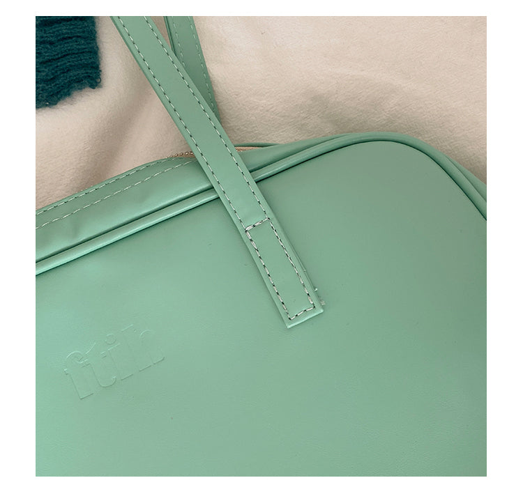 Leather Bag Color Tote Shoulder Bag - Heartzcore Heartzcore