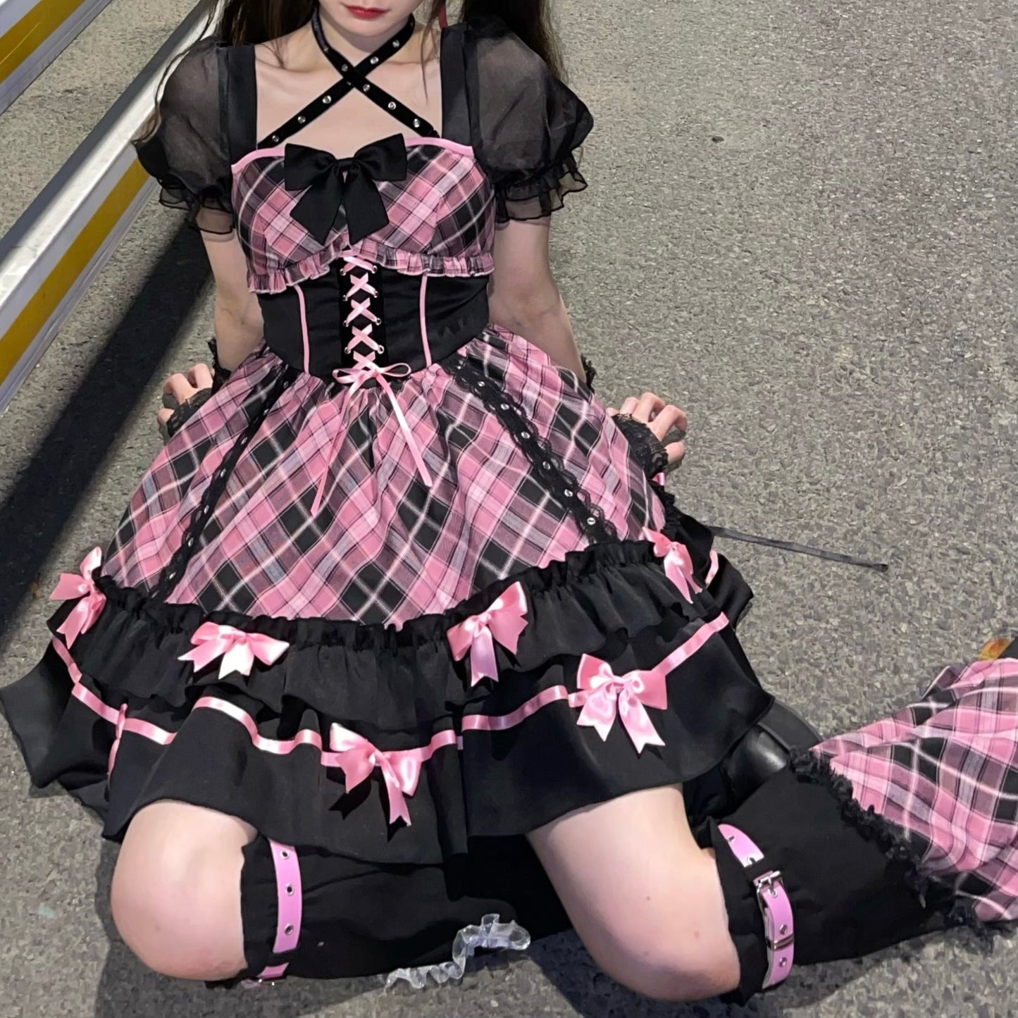 Kawaii Harajuku Black Pink Outfits ON812 ONI
