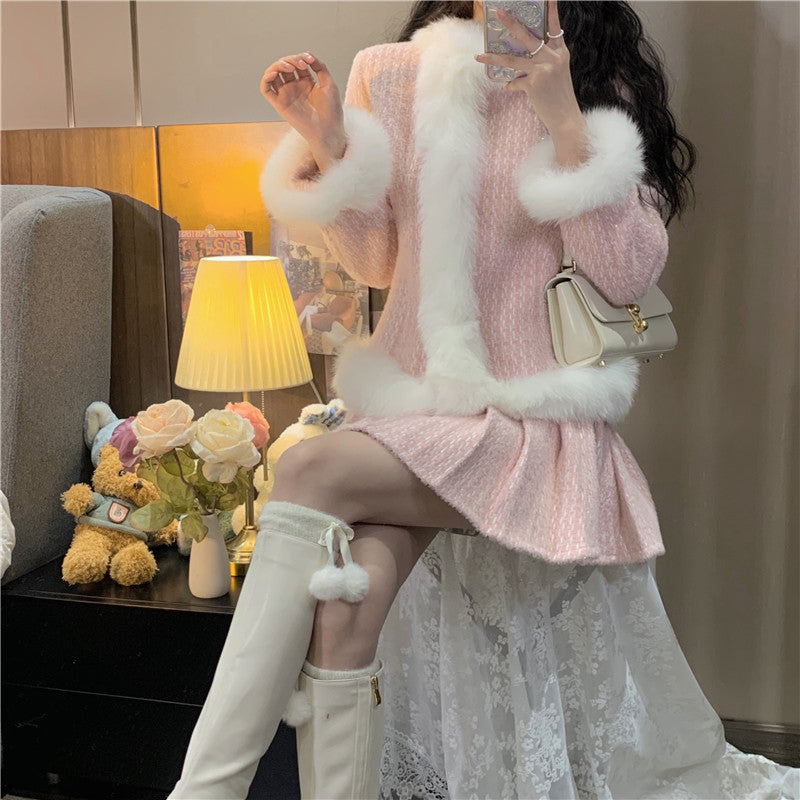 Pink Classic Winter Suit MK Kawaii Store